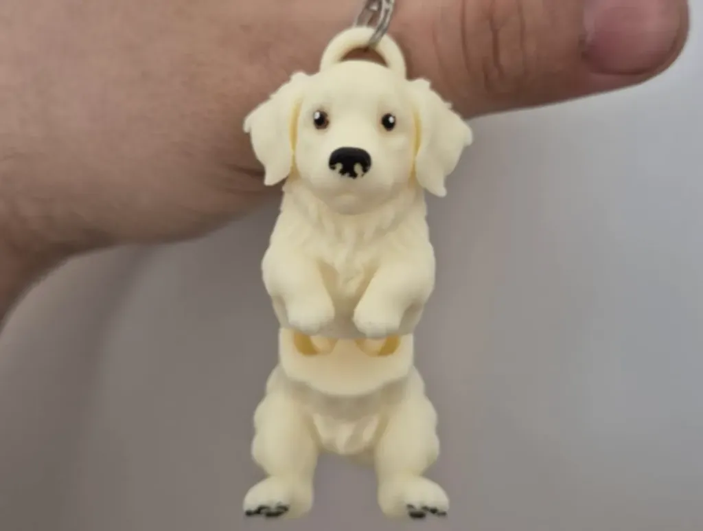 Golden Retriever Keychain – Articulated pet friend